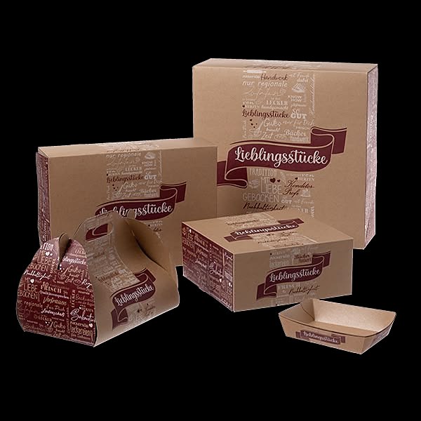Bedruckte Gebäckkartons