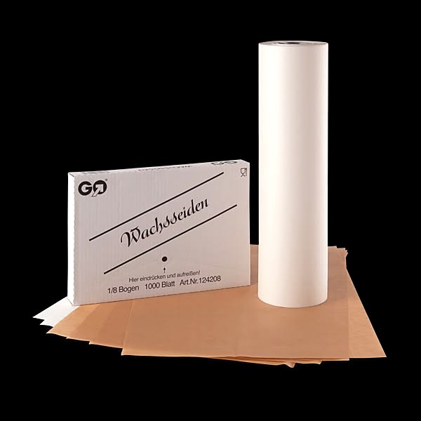 Backpapier auf Rolle und als Bogen